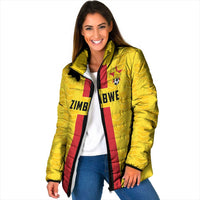 Zimbabwe Football Custom Padded Jacket The Warriors with Zimbabwe Bird - Wonder Print Shop