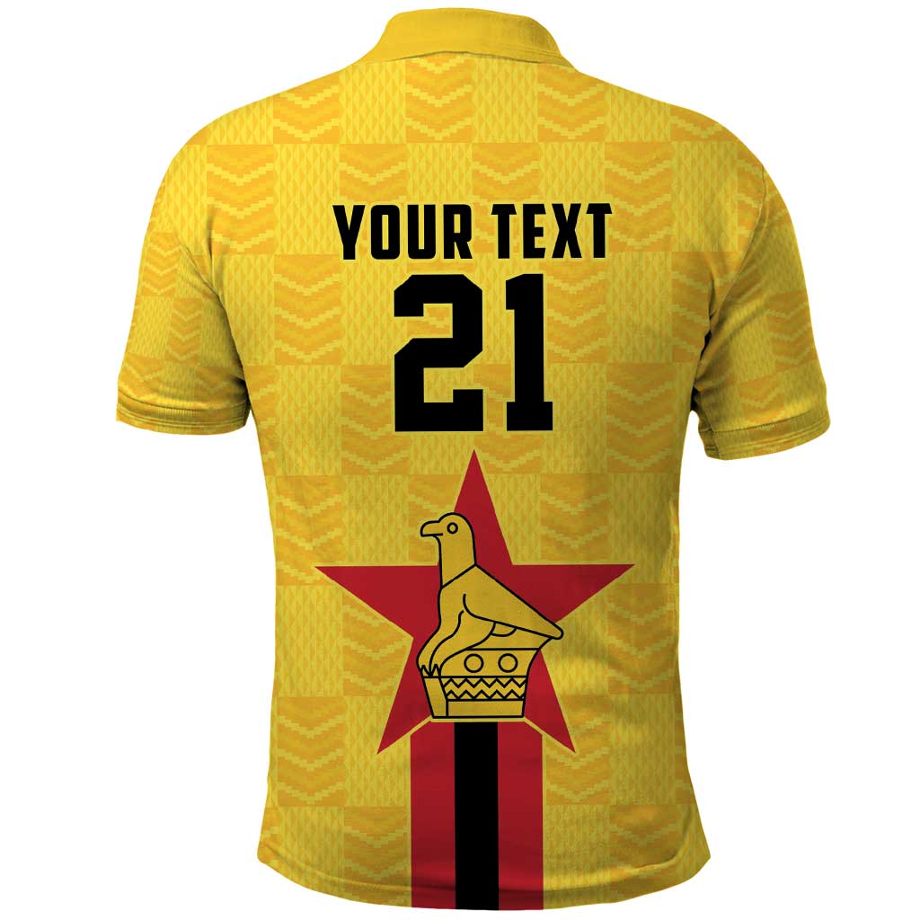 Zimbabwe Football Custom Polo Shirt The Warriors with Zimbabwe Bird - Wonder Print Shop