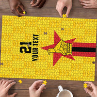 Zimbabwe Football Custom Puzzle The Warriors with Zimbabwe Bird - Wonder Print Shop