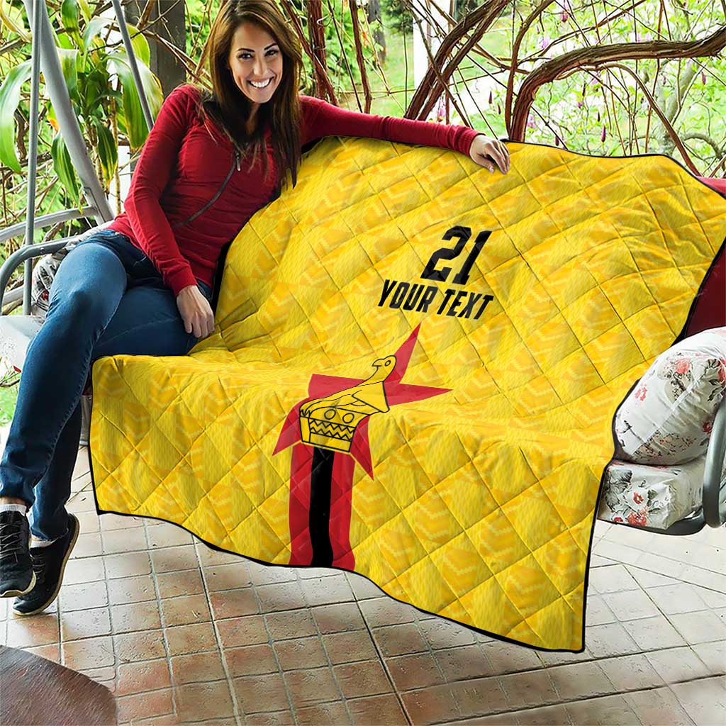 Zimbabwe Football Custom Quilt The Warriors with Zimbabwe Bird - Wonder Print Shop