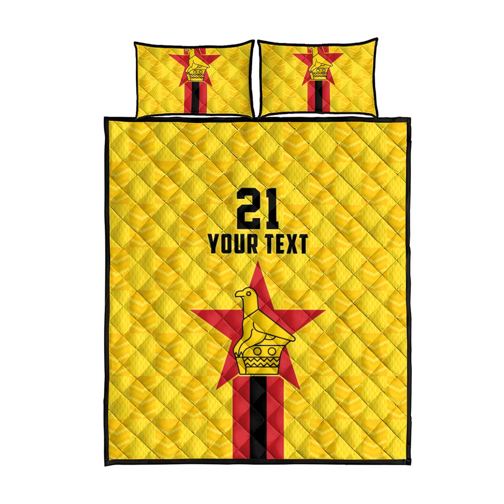 Zimbabwe Football Custom Quilt Bed Set The Warriors with Zimbabwe Bird - Wonder Print Shop