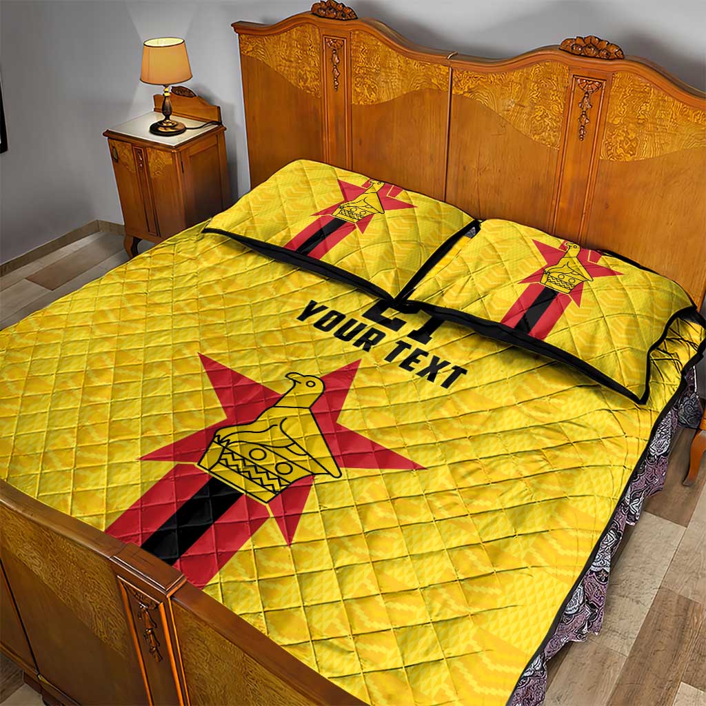 Zimbabwe Football Custom Quilt Bed Set The Warriors with Zimbabwe Bird - Wonder Print Shop