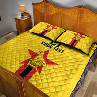 Zimbabwe Football Custom Quilt Bed Set The Warriors with Zimbabwe Bird - Wonder Print Shop