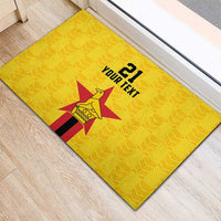 Zimbabwe Football Custom Rubber Doormat The Warriors with Zimbabwe Bird - Wonder Print Shop