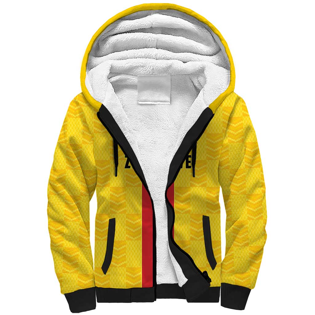 Zimbabwe Football Custom Sherpa Hoodie The Warriors with Zimbabwe Bird - Wonder Print Shop