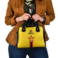Zimbabwe Football Custom Shoulder Handbag The Warriors with Zimbabwe Bird - Wonder Print Shop