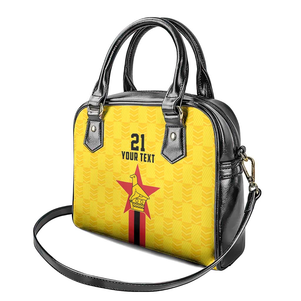 Zimbabwe Football Custom Shoulder Handbag The Warriors with Zimbabwe Bird - Wonder Print Shop