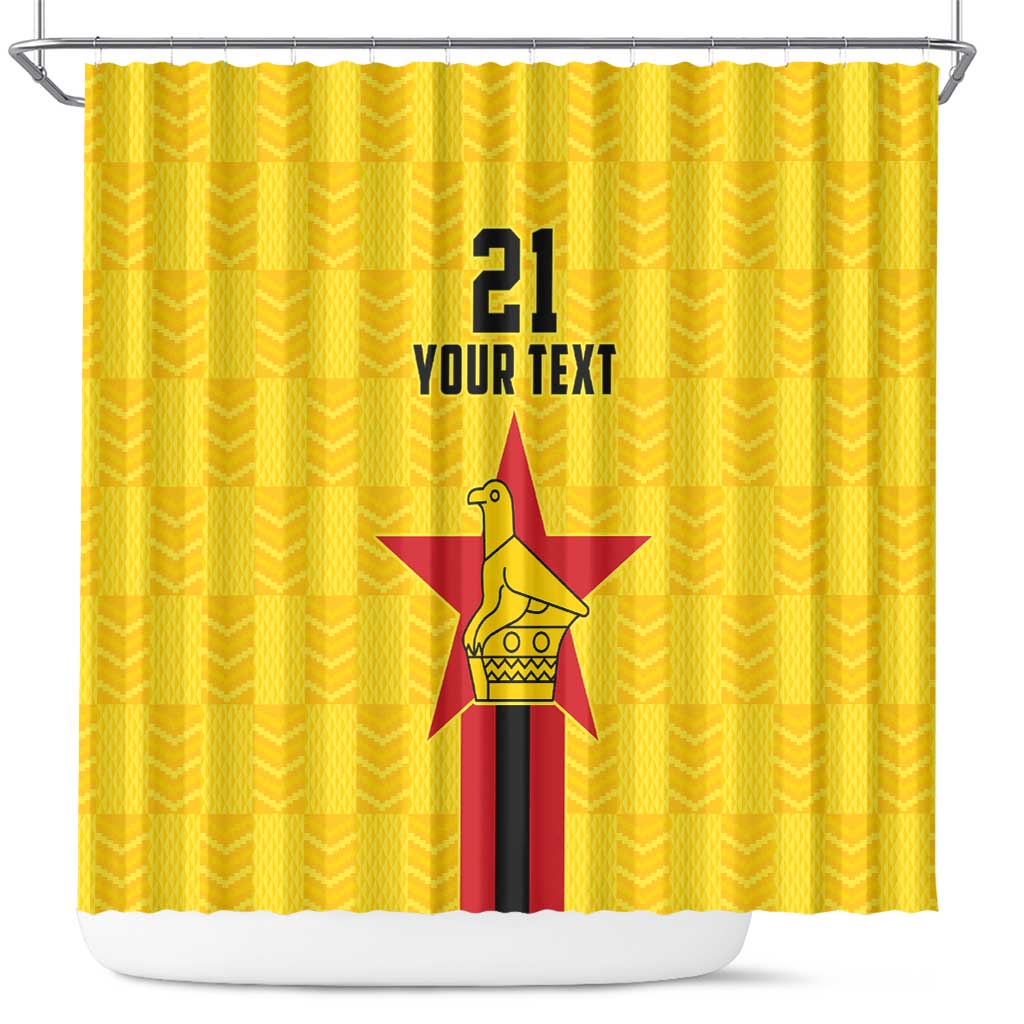 Zimbabwe Football Custom Shower Curtain The Warriors with Zimbabwe Bird - Wonder Print Shop