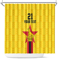 Zimbabwe Football Custom Shower Curtain The Warriors with Zimbabwe Bird - Wonder Print Shop