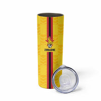 Zimbabwe Football Custom Skinny Tumbler The Warriors with Zimbabwe Bird - Wonder Print Shop