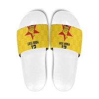 Zimbabwe Football Custom Slide Sandals The Warriors with Zimbabwe Bird - Wonder Print Shop