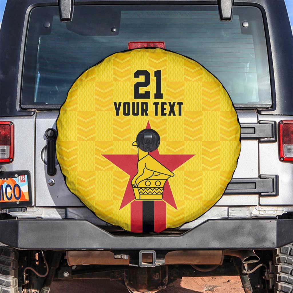 Zimbabwe Football Custom Spare Tire Cover The Warriors with Zimbabwe Bird - Wonder Print Shop