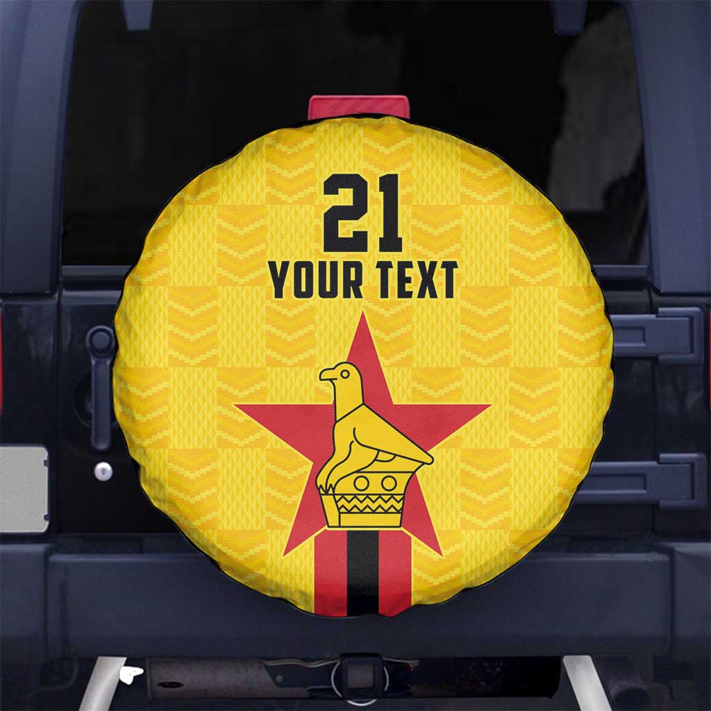 Zimbabwe Football Custom Spare Tire Cover The Warriors with Zimbabwe Bird - Wonder Print Shop