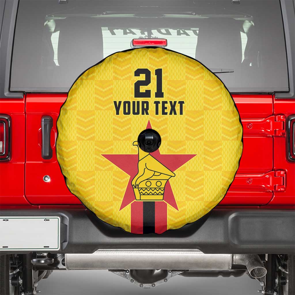 Zimbabwe Football Custom Spare Tire Cover The Warriors with Zimbabwe Bird - Wonder Print Shop