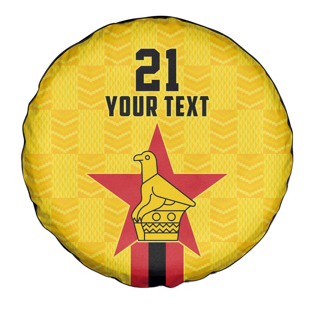 Zimbabwe Football Custom Spare Tire Cover The Warriors with Zimbabwe Bird - Wonder Print Shop
