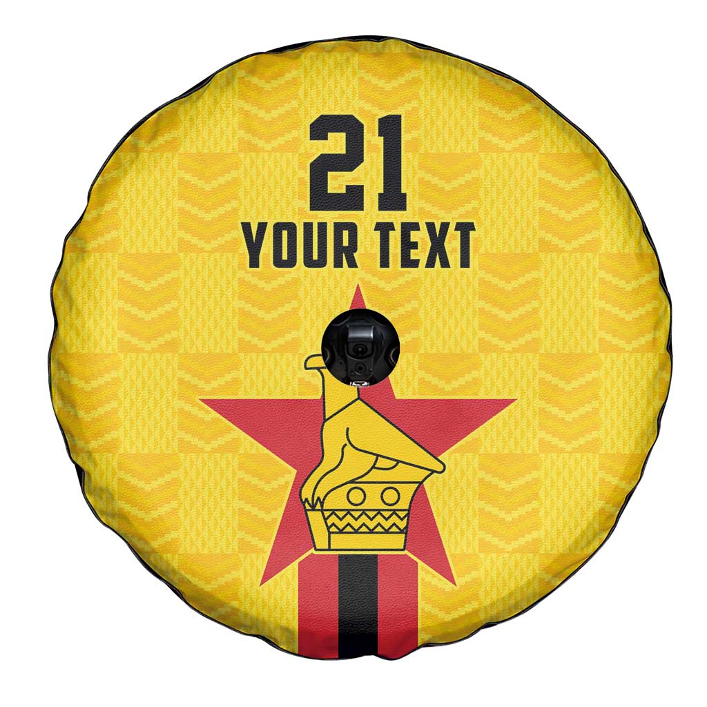 Zimbabwe Football Custom Spare Tire Cover The Warriors with Zimbabwe Bird - Wonder Print Shop