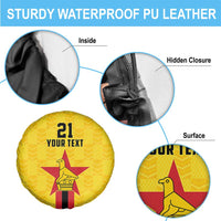 Zimbabwe Football Custom Spare Tire Cover The Warriors with Zimbabwe Bird - Wonder Print Shop