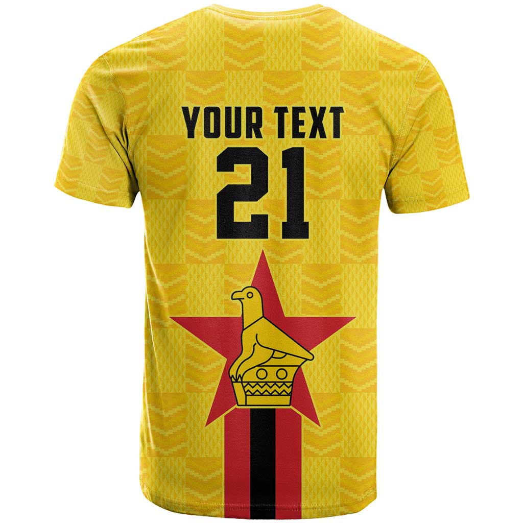 Zimbabwe Football Custom T Shirt The Warriors with Zimbabwe Bird - Wonder Print Shop