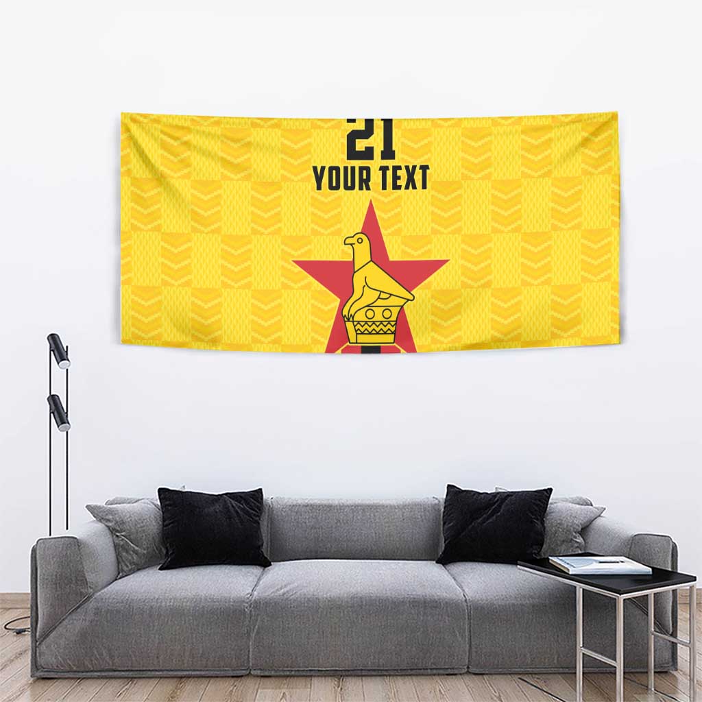 Zimbabwe Football Custom Tapestry The Warriors with Zimbabwe Bird - Wonder Print Shop