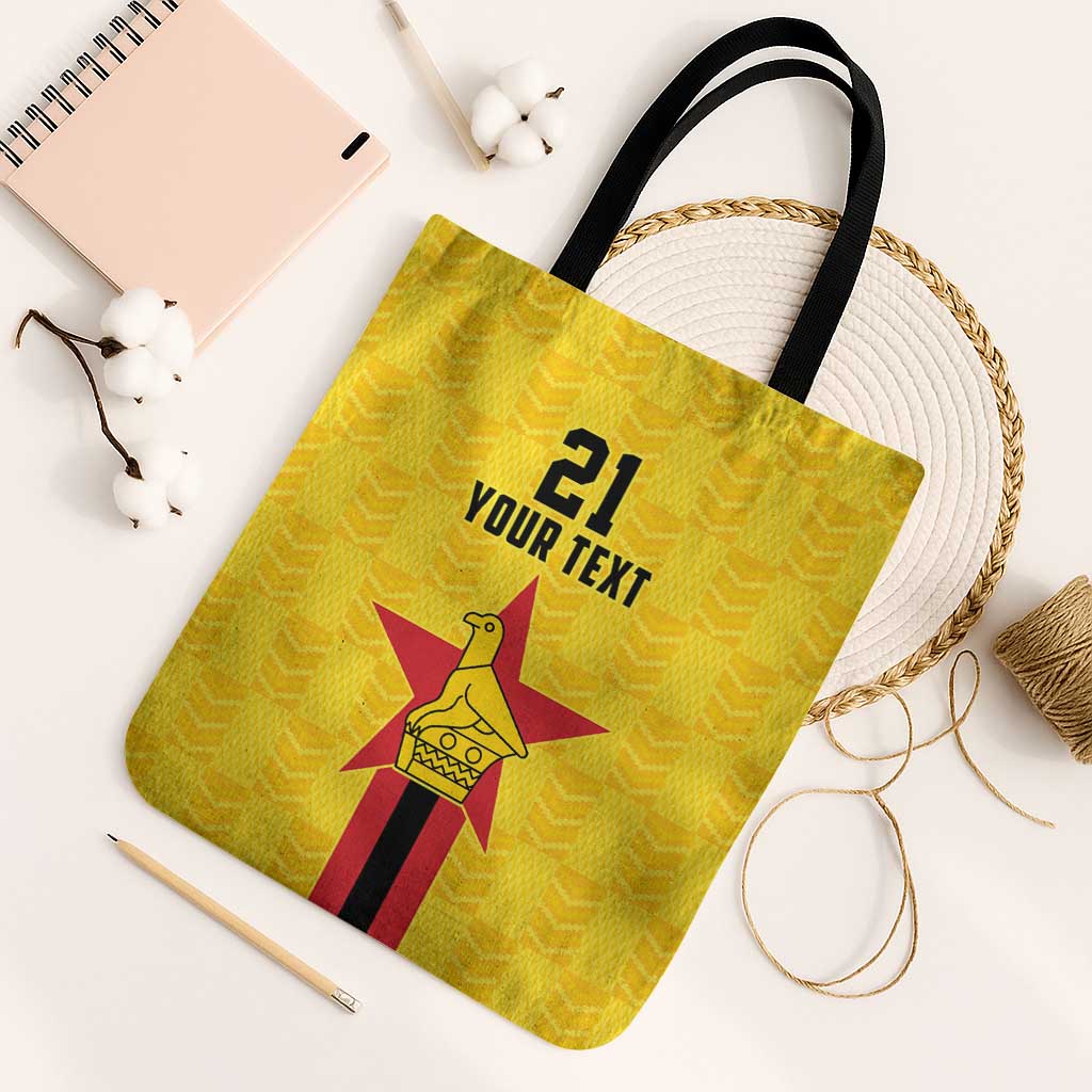 Zimbabwe Football Custom Tote Bag The Warriors with Zimbabwe Bird - Wonder Print Shop