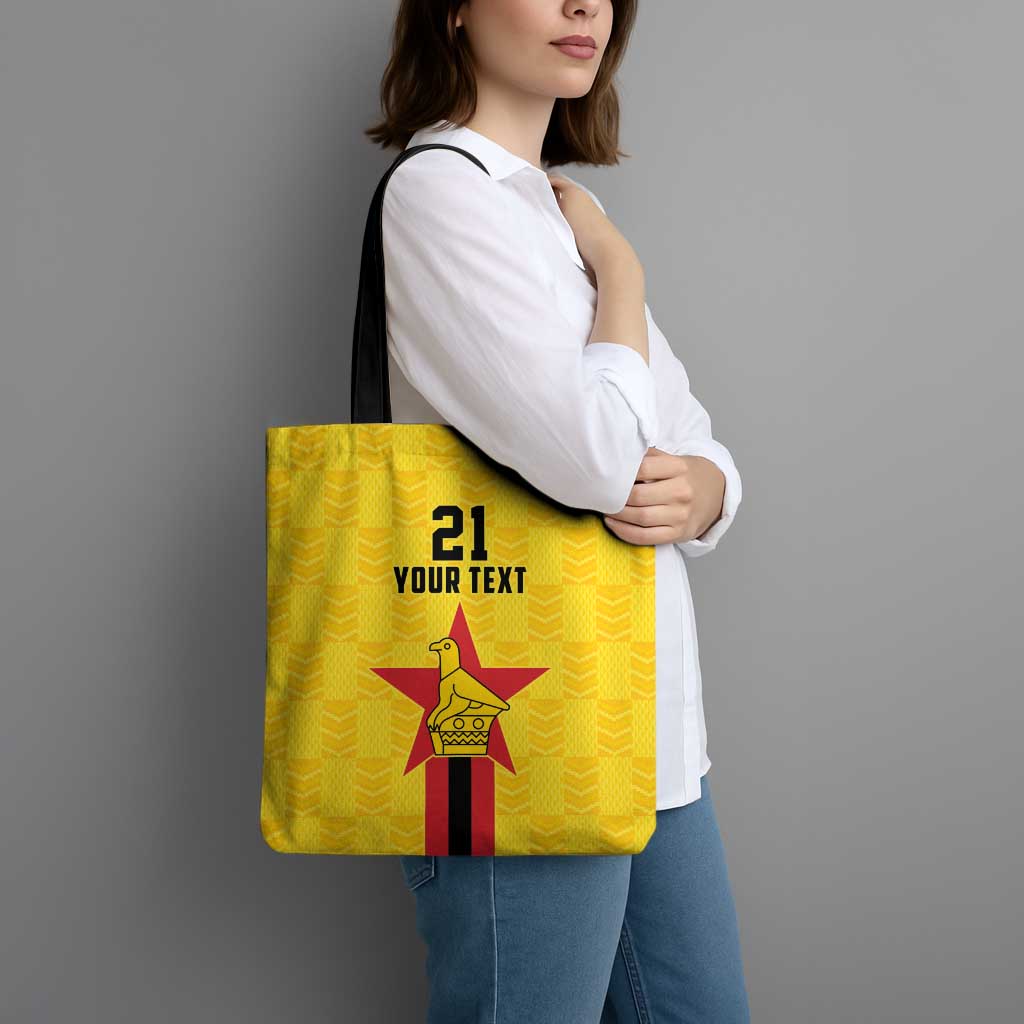 Zimbabwe Football Custom Tote Bag The Warriors with Zimbabwe Bird - Wonder Print Shop