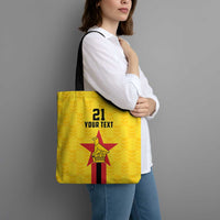Zimbabwe Football Custom Tote Bag The Warriors with Zimbabwe Bird - Wonder Print Shop
