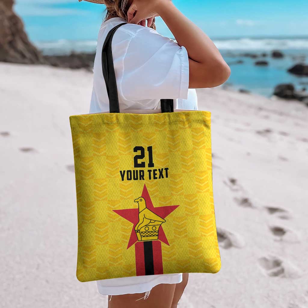 Zimbabwe Football Custom Tote Bag The Warriors with Zimbabwe Bird - Wonder Print Shop