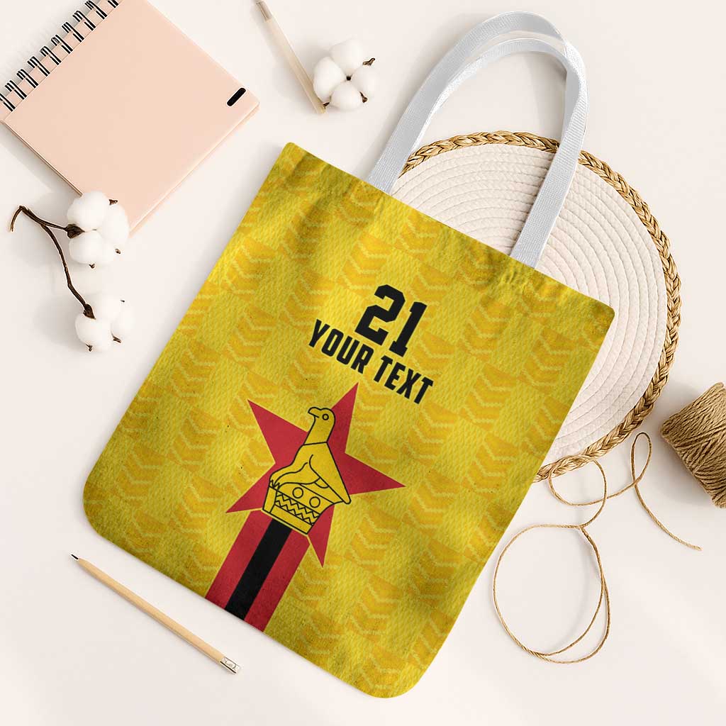 Zimbabwe Football Custom Tote Bag The Warriors with Zimbabwe Bird - Wonder Print Shop