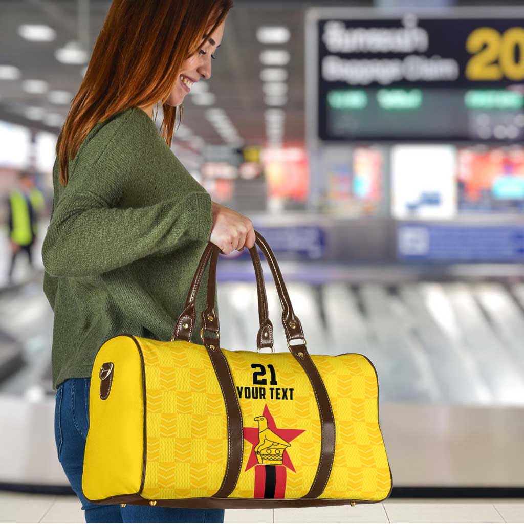 Zimbabwe Football Custom Travel Bag The Warriors with Zimbabwe Bird - Wonder Print Shop