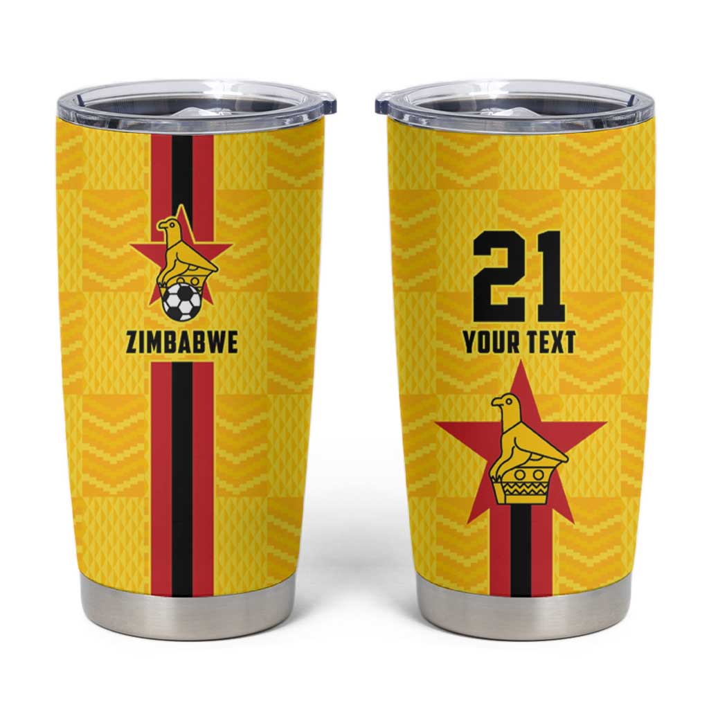 Zimbabwe Football Custom Tumbler Cup The Warriors with Zimbabwe Bird - Wonder Print Shop