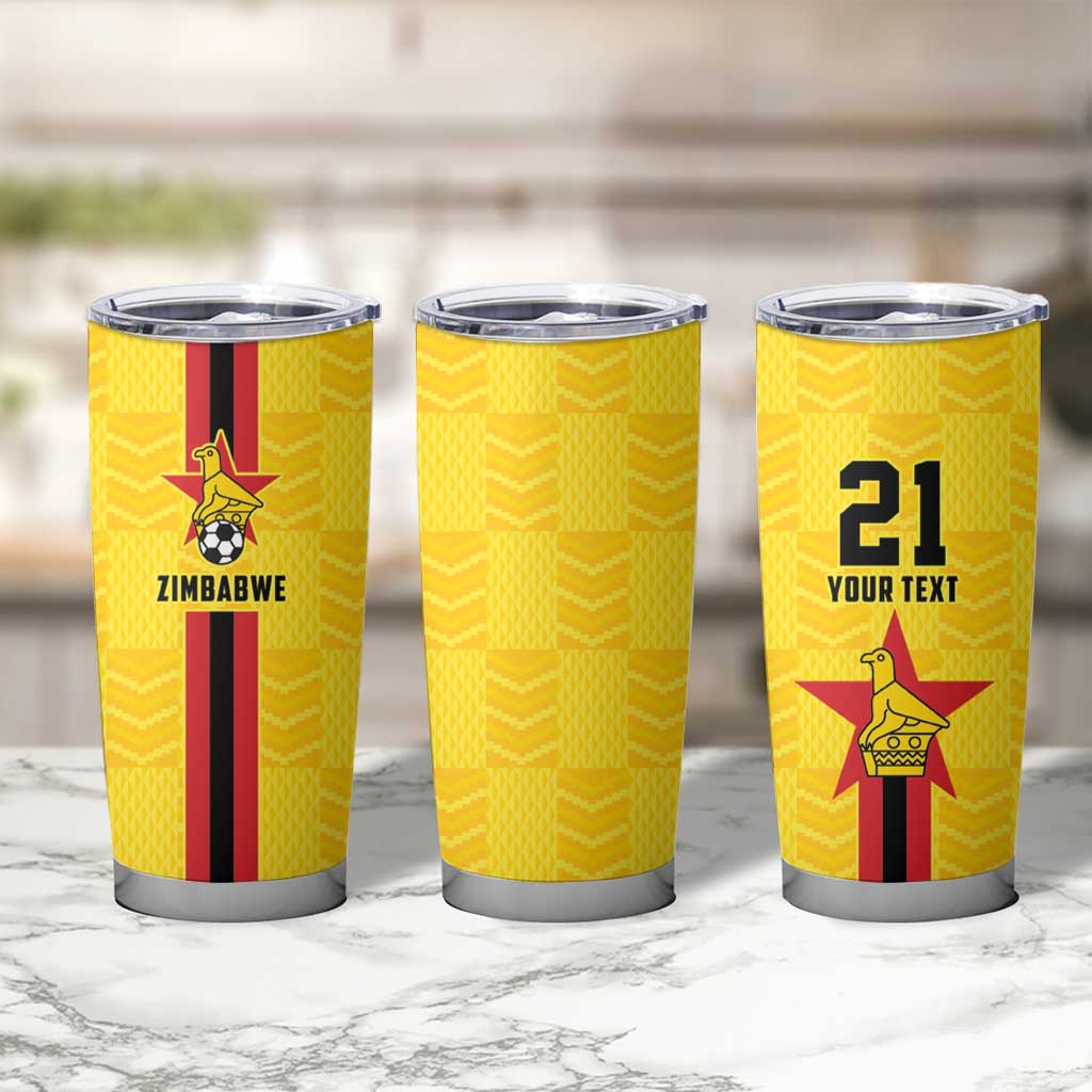 Zimbabwe Football Custom Tumbler Cup The Warriors with Zimbabwe Bird - Wonder Print Shop