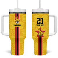 Zimbabwe Football Custom Tumbler With Handle The Warriors with Zimbabwe Bird - Wonder Print Shop