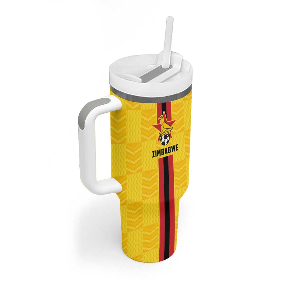 Zimbabwe Football Custom Tumbler With Handle The Warriors with Zimbabwe Bird - Wonder Print Shop