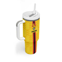 Zimbabwe Football Custom Tumbler With Handle The Warriors with Zimbabwe Bird - Wonder Print Shop
