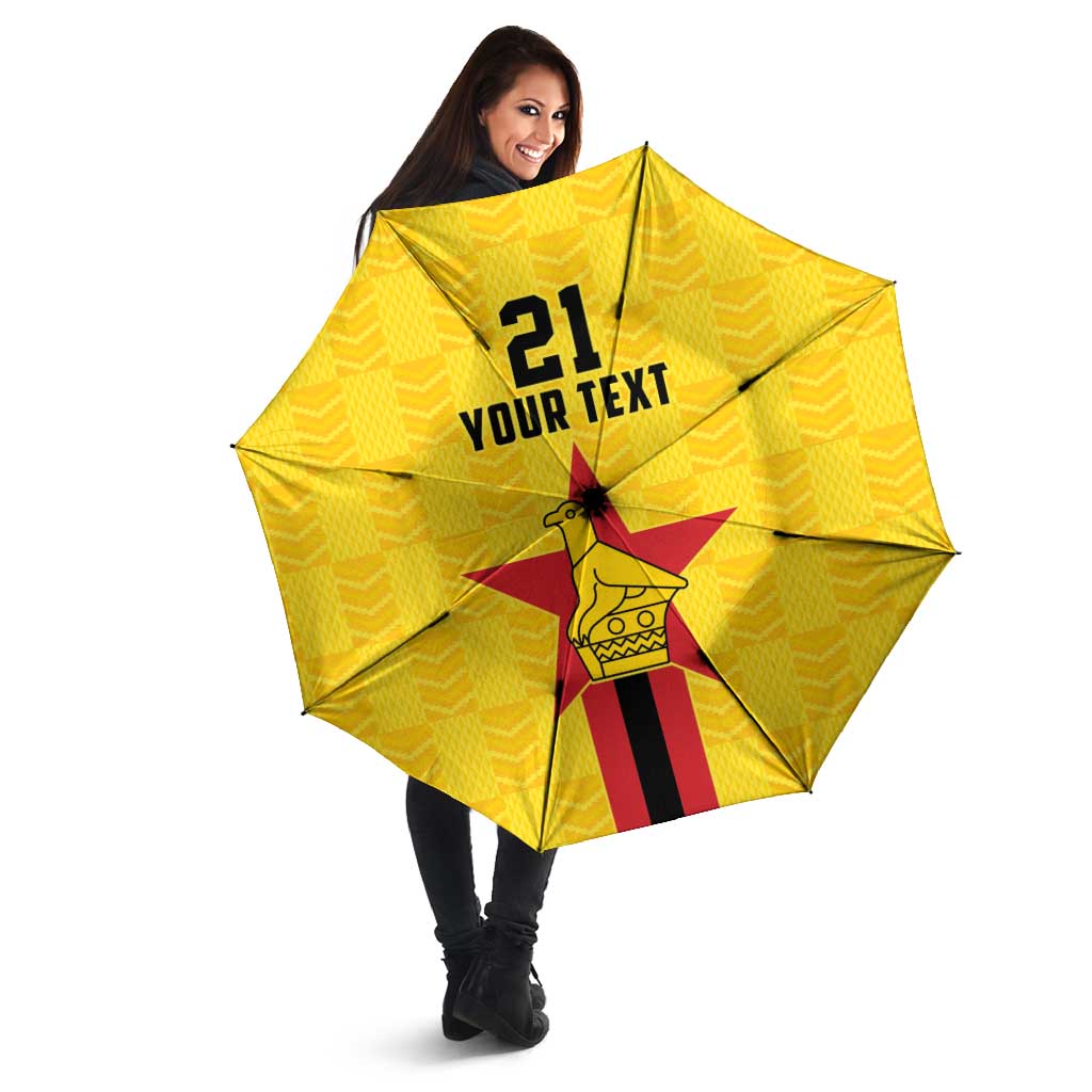Zimbabwe Football Custom Umbrella The Warriors with Zimbabwe Bird - Wonder Print Shop