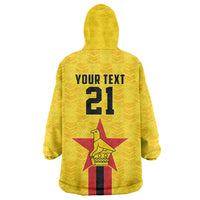 Zimbabwe Football Custom Wearable Blanket Hoodie The Warriors with Zimbabwe Bird - Wonder Print Shop