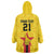 Zimbabwe Football Custom Wearable Blanket Hoodie The Warriors with Zimbabwe Bird - Wonder Print Shop