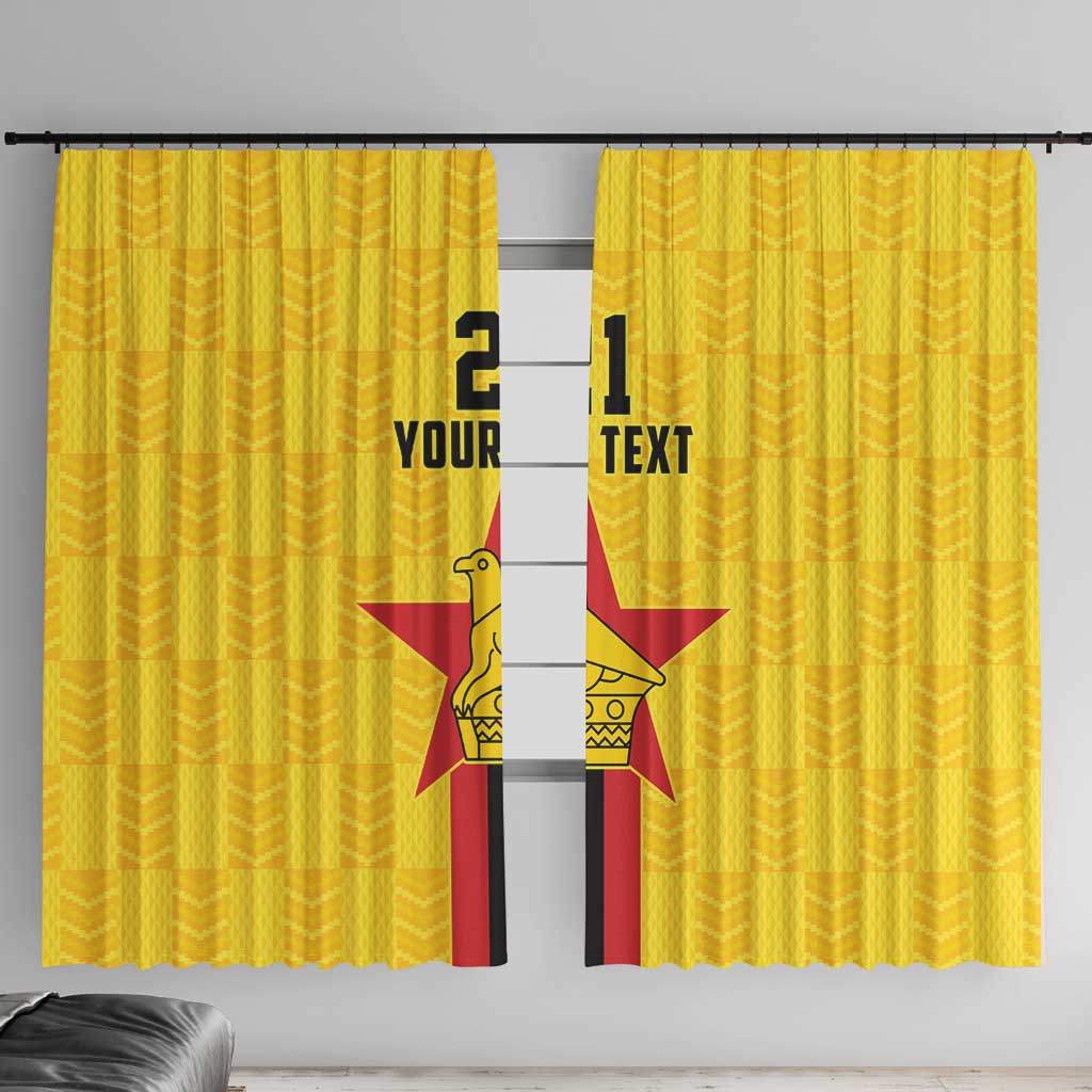 Zimbabwe Football Custom Window Curtain The Warriors with Zimbabwe Bird - Wonder Print Shop