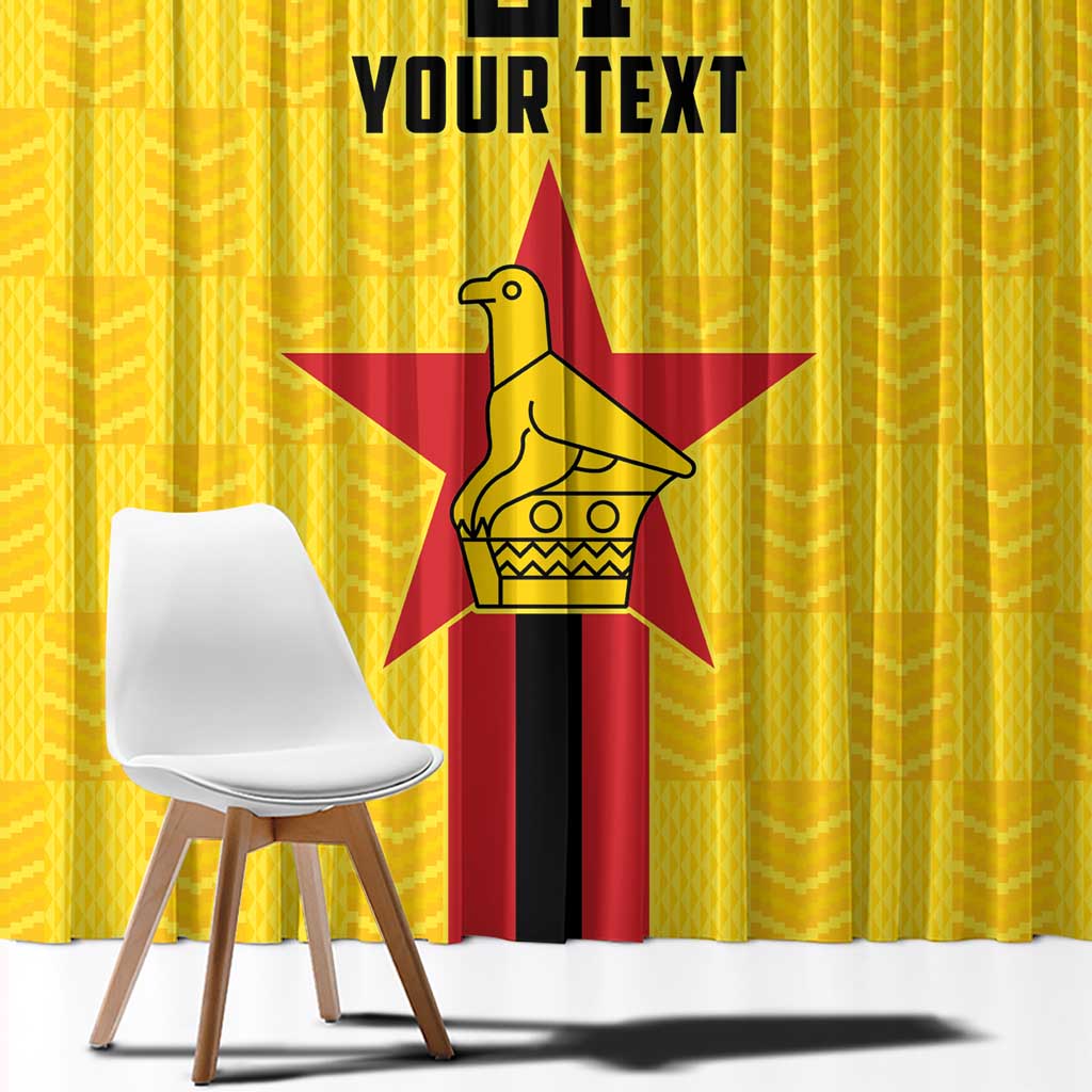 Zimbabwe Football Custom Window Curtain The Warriors with Zimbabwe Bird - Wonder Print Shop