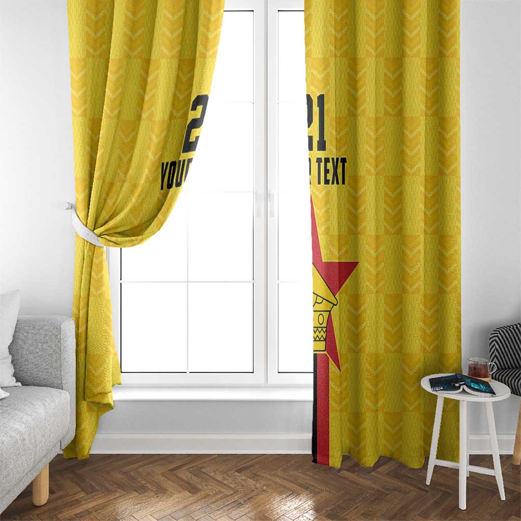 Zimbabwe Football Custom Window Curtain The Warriors with Zimbabwe Bird - Wonder Print Shop