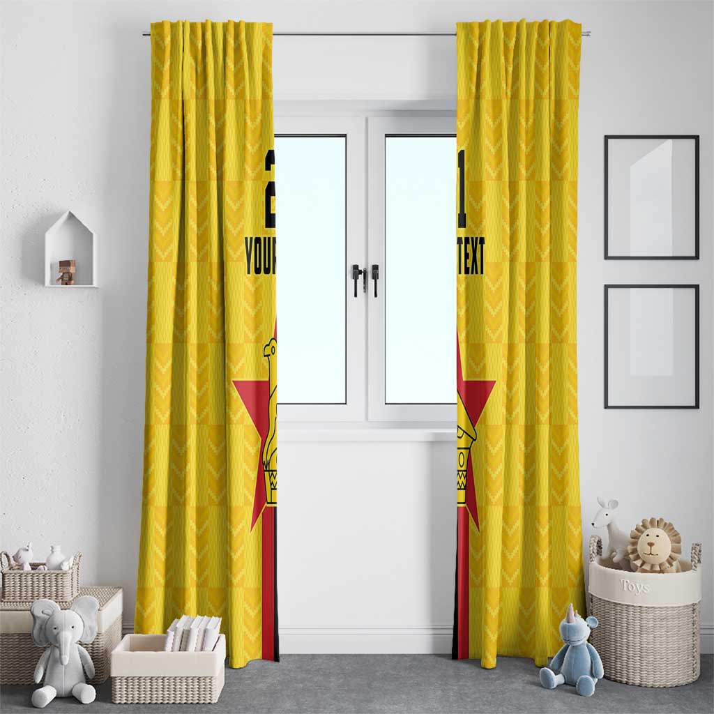 Zimbabwe Football Custom Window Curtain The Warriors with Zimbabwe Bird - Wonder Print Shop