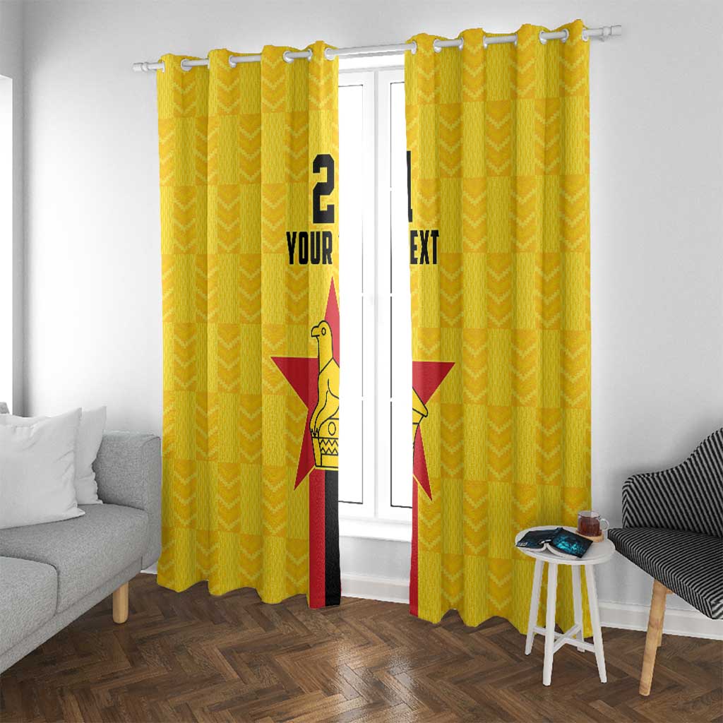 Zimbabwe Football Custom Window Curtain The Warriors with Zimbabwe Bird - Wonder Print Shop