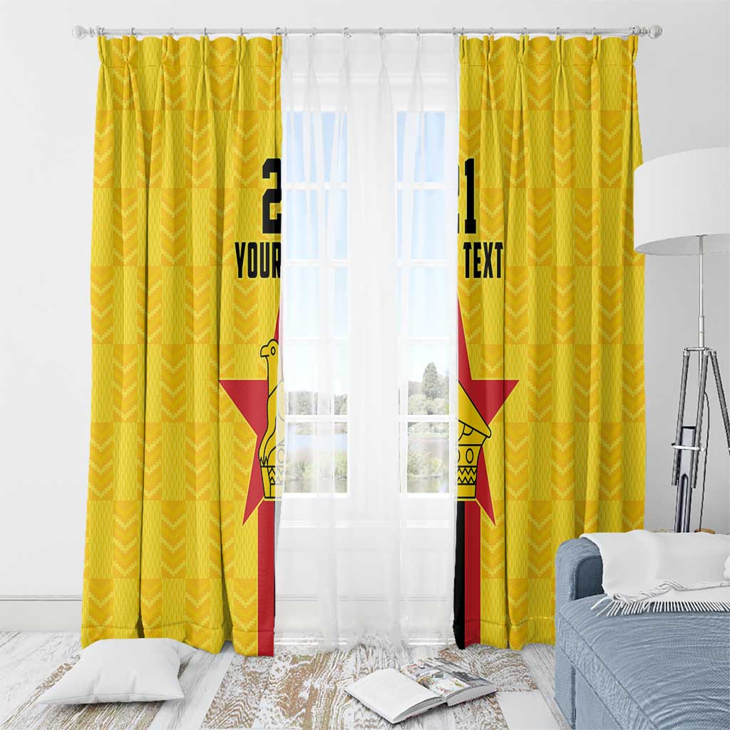 Zimbabwe Football Custom Window Curtain The Warriors with Zimbabwe Bird - Wonder Print Shop
