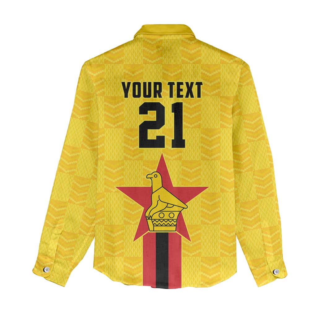 Zimbabwe Football Custom Women Casual Shirt The Warriors with Zimbabwe Bird - Wonder Print Shop