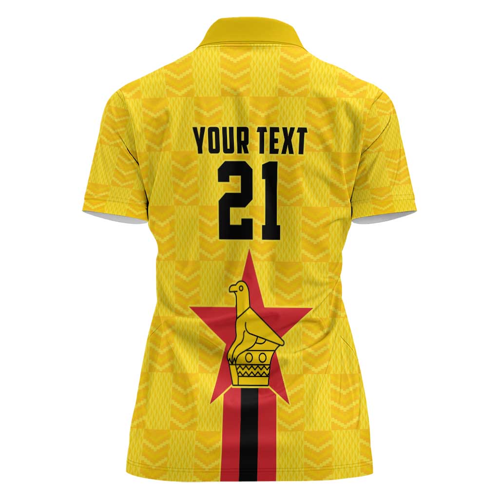 Zimbabwe Football Custom Women Polo Shirt The Warriors with Zimbabwe Bird - Wonder Print Shop