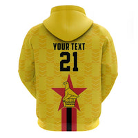 Zimbabwe Football Custom Zip Hoodie The Warriors with Zimbabwe Bird - Wonder Print Shop