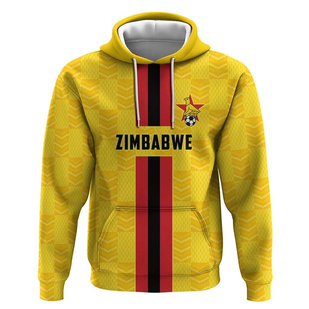 Zimbabwe Football Custom Zip Hoodie The Warriors with Zimbabwe Bird - Wonder Print Shop