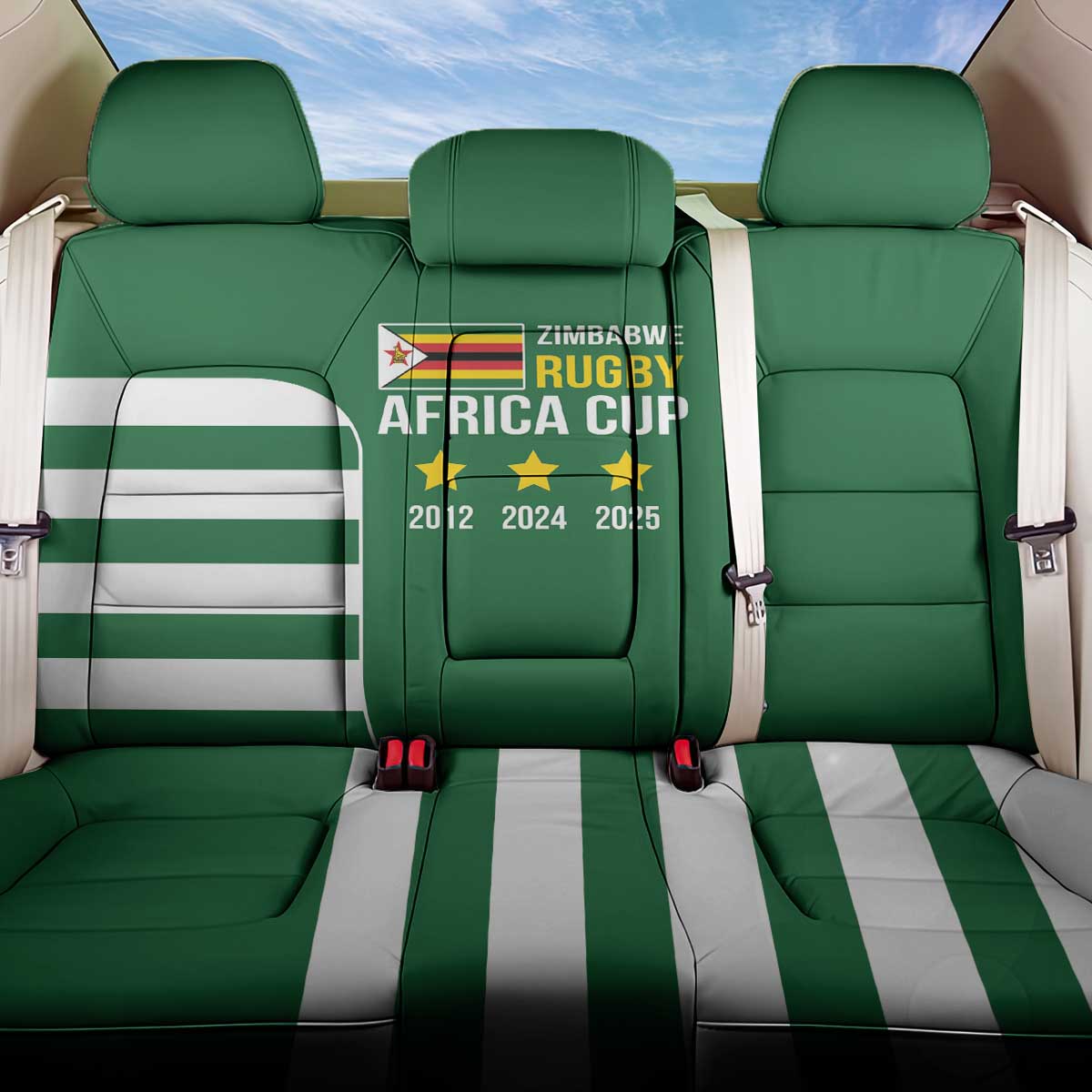 Zimbabwe Rugby Back Car Seat Cover One For The History Sables - Wonder Print Shop