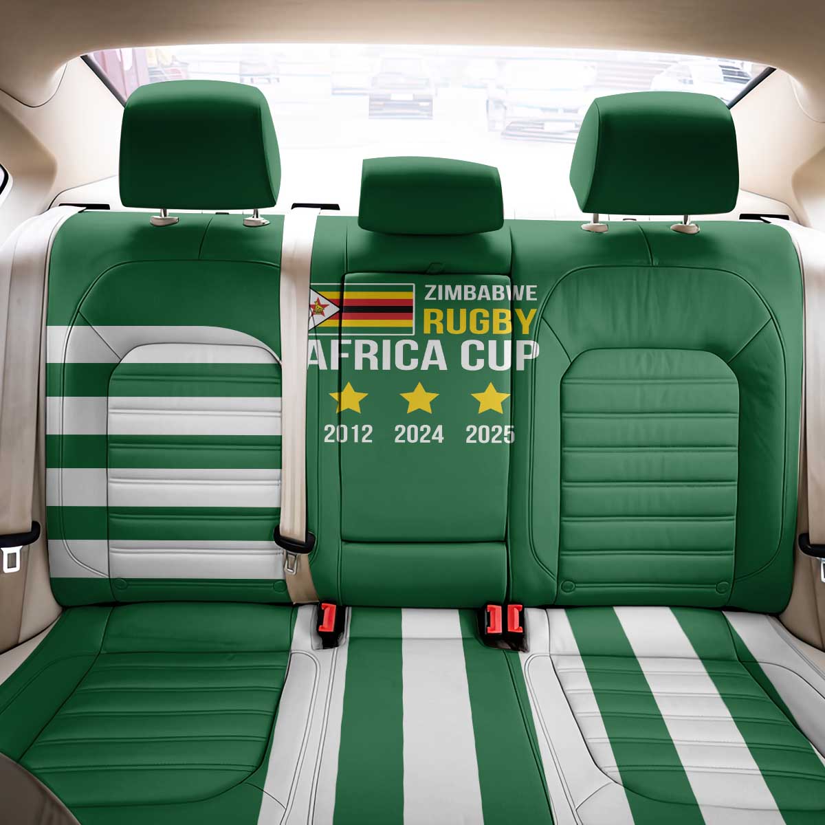 Zimbabwe Rugby Back Car Seat Cover One For The History Sables - Wonder Print Shop