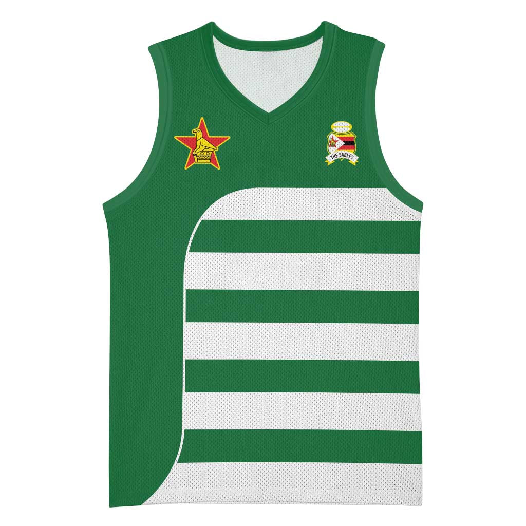 Zimbabwe Rugby Basketball Jersey One For The History Sables - Wonder Print Shop